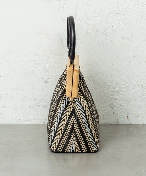 mystic(ミスティック)の「ウッドがま口BAG(ショルダーバッグ・レディース・ブラック/ベージュ・FREE)」の5枚目の写真