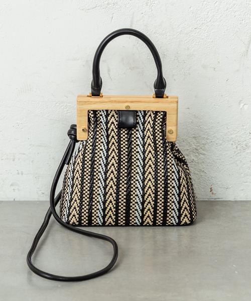 mystic(ミスティック)の「ウッドがま口BAG(ショルダーバッグ・レディース・ブラック/ベージュ・FREE)」の11枚目の写真