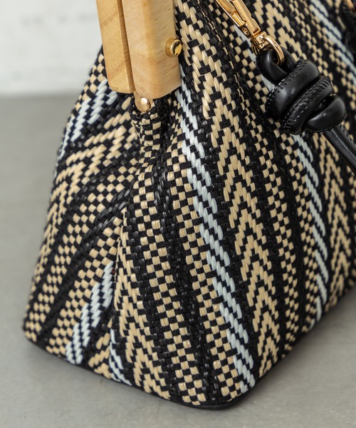 mystic(ミスティック)の「ウッドがま口BAG(ショルダーバッグ・レディース・ブラック/ベージュ・FREE)」の8枚目の写真