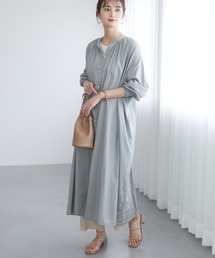 CRAFT STANDARD BOUTIQUE | バック刺繍フロントボタンシャツワンピース　＊(シャツワンピース)