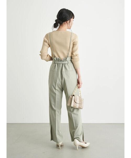 earth music&ecology（アースミュージックアンドエコロジー）の「スタイルアップニット(Vネック)　＊（ニット/セーター・レディース・ブラック/ベージュ/アイボリー/ミント/イエロー/サックスブルー・S/M）」の12枚目の写真