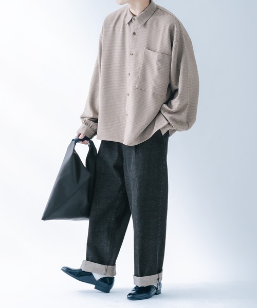 epnok（エプノック）の「三角トートバッグ / epnokロゴ入り（トートバッグ・メンズ・ブラック・FREE）」の5枚目の写真