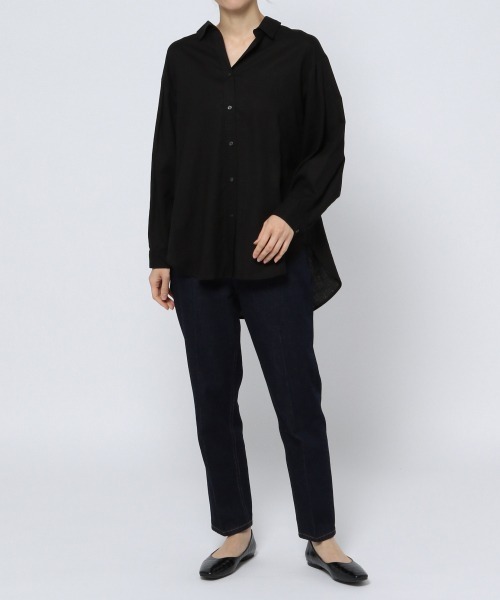 GLOBAL WORK（グローバルワーク）の「フレンチリネン混/シャツ長袖
