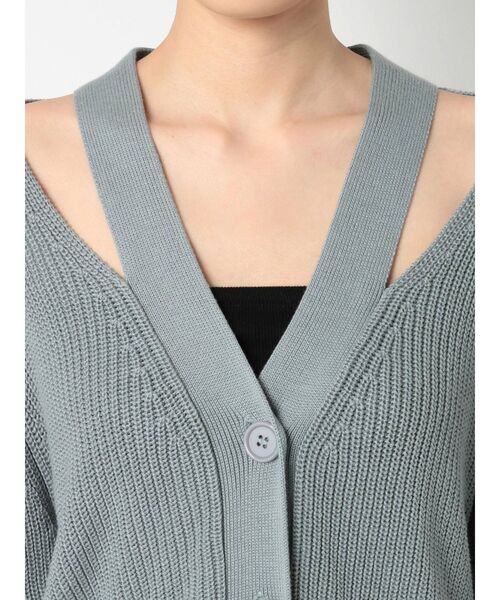 EMODA（エモダ）の「ショルダーストラップルーズニットカーディガン（カーディガン/ボレロ・レディース・アイボリー/ミント/ブラック・FREE）」の16枚目の写真