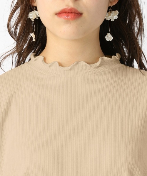 Heather（ヘザー）の「ＳＳリブメロウフリルカットソー　942323（Tシャツ/カットソー・レディース・ブラック/ベージュ/ホワイト・FREE）」の13枚目の写真