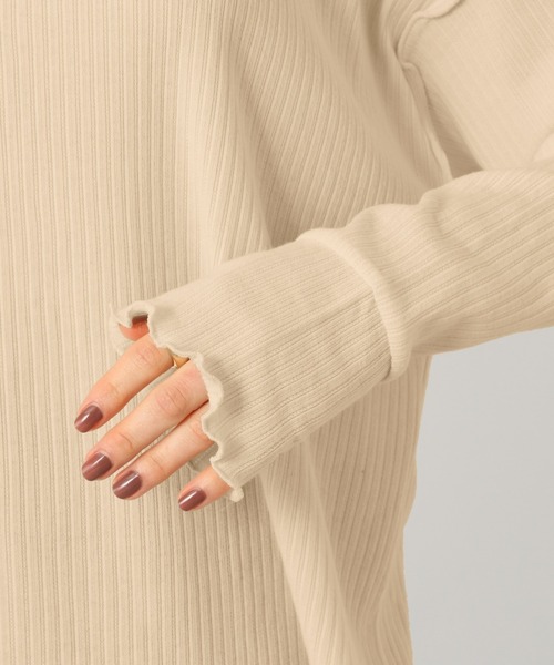 Heather（ヘザー）の「ＳＳリブメロウフリルカットソー　942323（Tシャツ/カットソー・レディース・ブラック/ベージュ/ホワイト・FREE）」の17枚目の写真