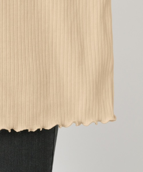 Heather（ヘザー）の「ＳＳリブメロウフリルカットソー　942323（Tシャツ/カットソー・レディース・ブラック/ベージュ/ホワイト・FREE）」の15枚目の写真