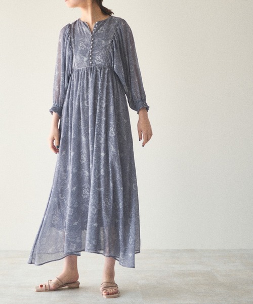 natural couture（ナチュラルクチュール）の「【大人ナチュ】前後2WAYボリュームスリーブワンピース（ワンピース・レディース・グレー/ラベンダー・FREE）」の14枚目の写真