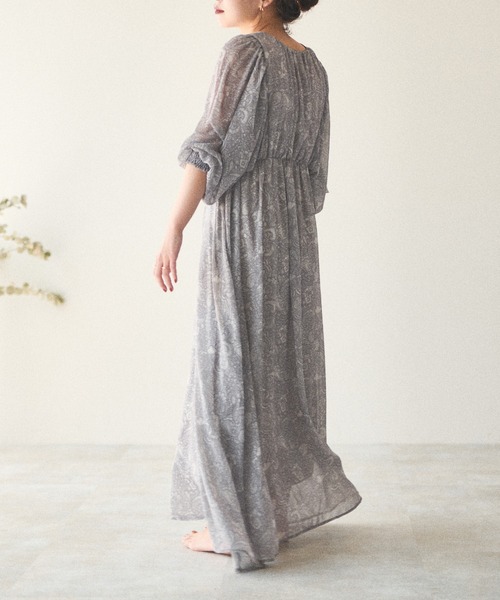 natural couture（ナチュラルクチュール）の「【大人ナチュ】前後2WAYボリュームスリーブワンピース（ワンピース・レディース・グレー/ラベンダー・FREE）」の7枚目の写真