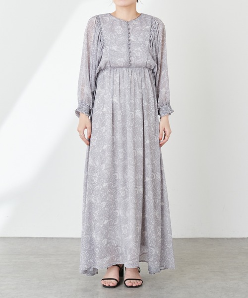 natural couture（ナチュラルクチュール）の「【大人ナチュ】前後2WAYボリュームスリーブワンピース（ワンピース・レディース・グレー/ラベンダー・FREE）」の17枚目の写真