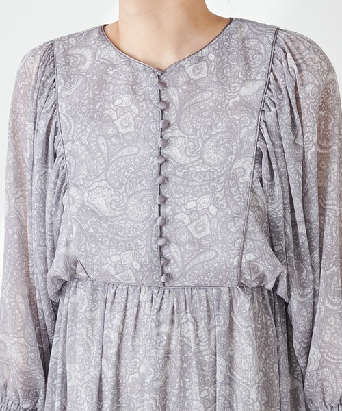 natural couture（ナチュラルクチュール）の「【大人ナチュ】前後2WAYボリュームスリーブワンピース（ワンピース・レディース・グレー/ラベンダー・FREE）」の20枚目の写真