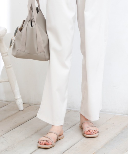 VIVIAN（ヴィヴィアン）の「スクエアトゥアシメ華奢ストラップフラットサンダル（サンダル・レディース・ブラック/イエロー/グリーン/アイボリー/キャメル/パイソン/グレー系その他7/その他18・LL/S/M/L）」の21枚目の写真