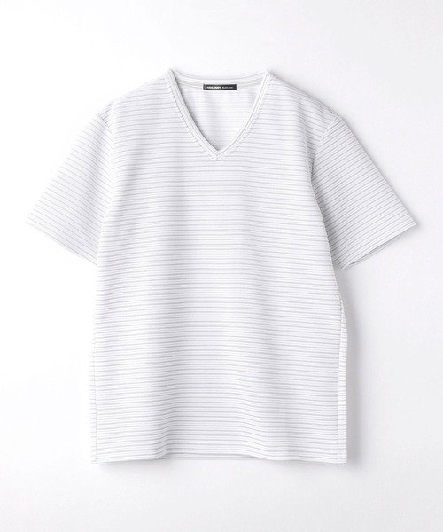 HIDEAWAYS NICOLE（ハイダウェイニコル）の「ブライトタックボ－ダ－ＶネックTシャツ（Tシャツ/カットソー・メンズ・ネイビー/ホワイト/サックスブルー/ブラック・LARGE/MEDIUM/X-LARGE）」の2枚目の写真