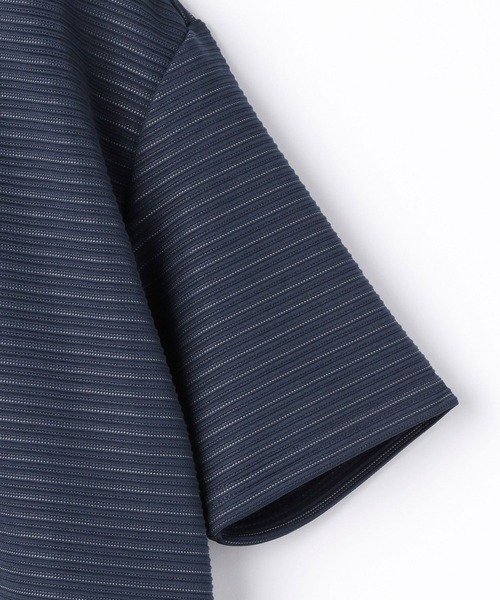 HIDEAWAYS NICOLE（ハイダウェイニコル）の「ブライトタックボ－ダ－ＶネックTシャツ（Tシャツ/カットソー・メンズ・ネイビー/ホワイト/サックスブルー/ブラック・LARGE/MEDIUM/X-LARGE）」の7枚目の写真