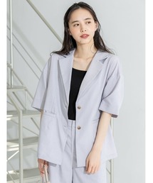 ルーズ半袖カラージャケット