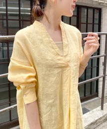 SHENERY | スキッパーリネンロングドレス(ワンピース)