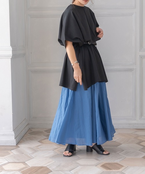 bohmal(ボマール)の「インド綿ギャザーマキシスカート(スカート・レディース・ブラック/レッド/イエロー/ブルー/グリーン/オレンジ・FREE)」の14枚目の写真