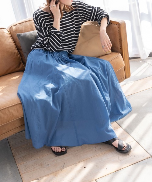 bohmal(ボマール)の「インド綿ギャザーマキシスカート(スカート・レディース・ブラック/レッド/イエロー/ブルー/グリーン/オレンジ・FREE)」の7枚目の写真