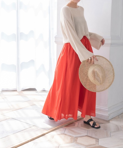 bohmal(ボマール)の「インド綿ギャザーマキシスカート(スカート・レディース・ブラック/レッド/イエロー/ブルー/グリーン/オレンジ・FREE)」の21枚目の写真