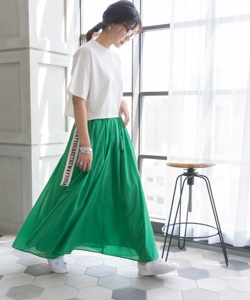 bohmal(ボマール)の「インド綿ギャザーマキシスカート(スカート・レディース・ブラック/レッド/イエロー/ブルー/グリーン/オレンジ・FREE)」の18枚目の写真