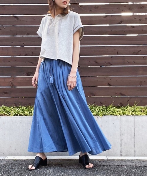 bohmal(ボマール)の「インド綿ギャザーマキシスカート(スカート・レディース・ブラック/レッド/イエロー/ブルー/グリーン/オレンジ・FREE)」の22枚目の写真