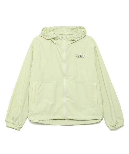 Guess（ゲス）の「Logo Nylon Jacket（ナイロンジャケット・レディース・グリーン/ブラック/ライトブルー・MEDIUM/SMALL/X-SMALL）」の4枚目の写真