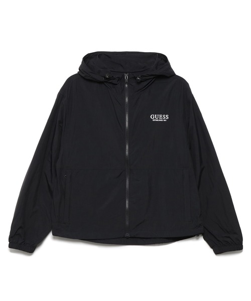 Guess（ゲス）の「Logo Nylon Jacket（ナイロンジャケット・レディース・グリーン/ブラック/ライトブルー・MEDIUM/SMALL/X-SMALL）」の9枚目の写真