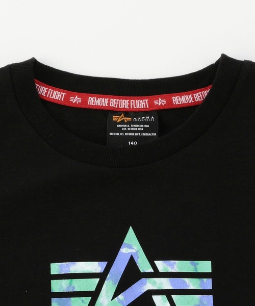 Alpha Industries（アルファインダストリーズ）の「キッズ Aマークプリント 半袖Ｔシャツ（Tシャツ/カットソー・キッズ・ホワイト/ブラック/パープル/ネイビー・140/150/120/130/110）」の12枚目の写真