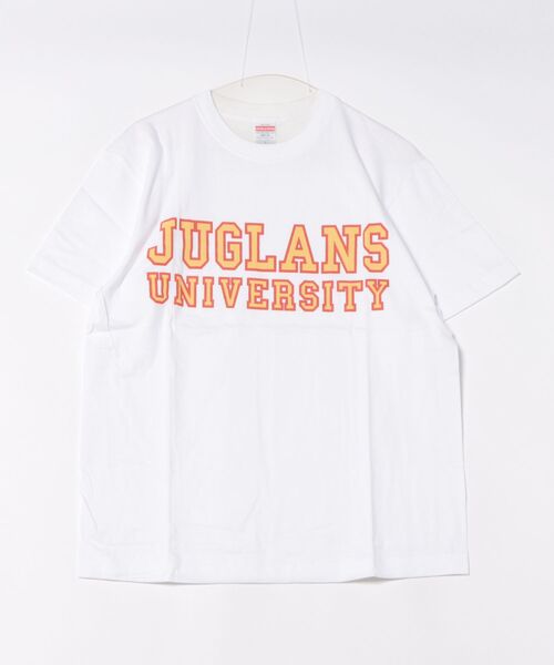 JUGLANS(ユグランス)の「オリジナル ビッグシルエットカレッジプリントT(Tシャツ/カットソー・メンズ・A/B/C/D/E/F/G/H/I/J/K/L/M/N/O/P・XXL/L/XL)」の1枚目の写真