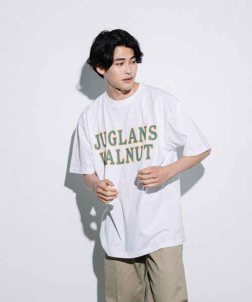 JUGLANS(ユグランス)の「オリジナル ビッグシルエットカレッジプリントT(Tシャツ/カットソー・メンズ・A/B/C/D/E/F/G/H/I/J/K/L/M/N/O/P・XXL/L/XL)」の16枚目の写真