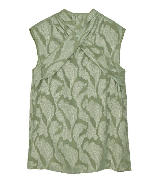 Ameri（アメリ）の「NECK TWIST BLOUSE（シャツ/ブラウス・レディース・セージグリーン/グレイッシュベージュ/ブラック・FREE）」の15枚目の写真