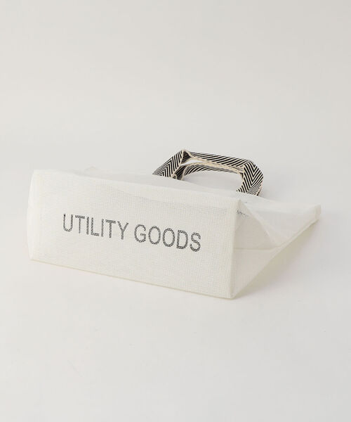 hint hint（ヒントヒント）の「【hint hint/ヒントヒント】メッシュユーティリティトートバッグM（トートバッグ・レディース・ホワイト/シルバー・FREE）」の7枚目の写真