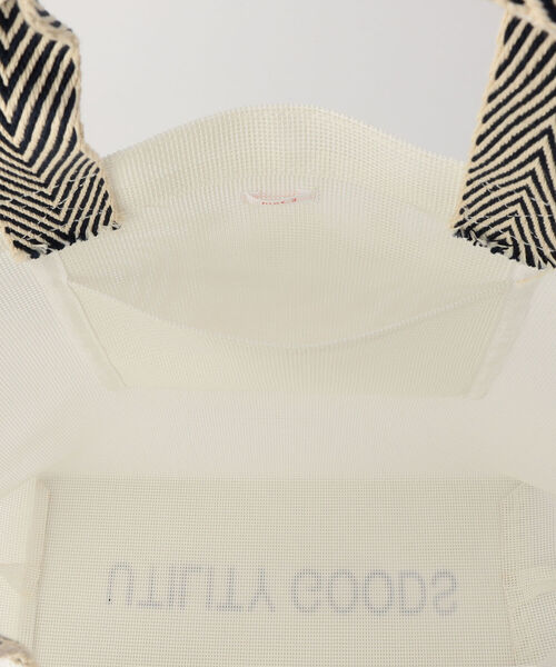 hint hint（ヒントヒント）の「【hint hint/ヒントヒント】メッシュユーティリティトートバッグM（トートバッグ・レディース・ホワイト/シルバー・FREE）」の10枚目の写真