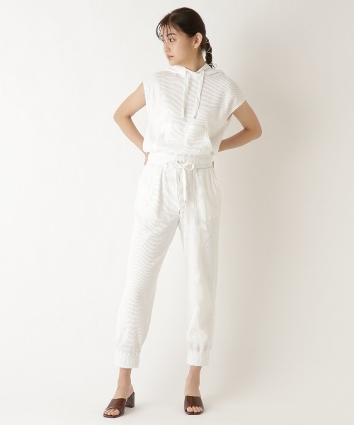 REDYAZEL（レディアゼル）の「【WEB＆ルミネエスト限定】ワッフルバックロゴ刺繍ノースリフーディー（その他トップス・レディース・オフホワイト/グレー・FREE）」の6枚目の写真