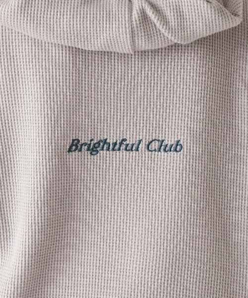 REDYAZEL（レディアゼル）の「【WEB＆ルミネエスト限定】ワッフルバックロゴ刺繍ノースリフーディー（その他トップス・レディース・オフホワイト/グレー・FREE）」の5枚目の写真