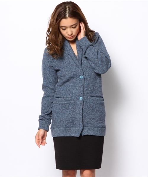 HYSTERIC GLAMOUR(ヒステリックグラマー)の「BLACK CAT刺繍 CD(カーディガン/ボレロ・レディース・ピンク/ブルー/ネイビー・FREE)」の3枚目の写真