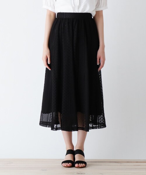 Cutie Blonde（キューティーブロンド）の「◆【S-L】レーススカート（スカート・レディース・アイボリー/ブラック/マスタード・01/02/03）」の7枚目の写真