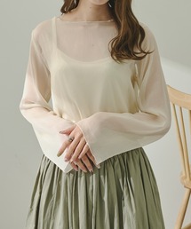 Ambre Neige | キャミソール付きアソートシアー楊柳ブラウス／【WEB/EC限定商品】(シャツ/ブラウス)