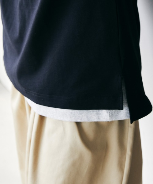 nowm(ノウム)の「【nowm】MERCERISED COTTON LOOSE BOX SLIT POLOSHIRT/ ルーズ ポロシャツ(ポロシャツ・メンズ・ブラック/チャコール・M/L)」の11枚目の写真