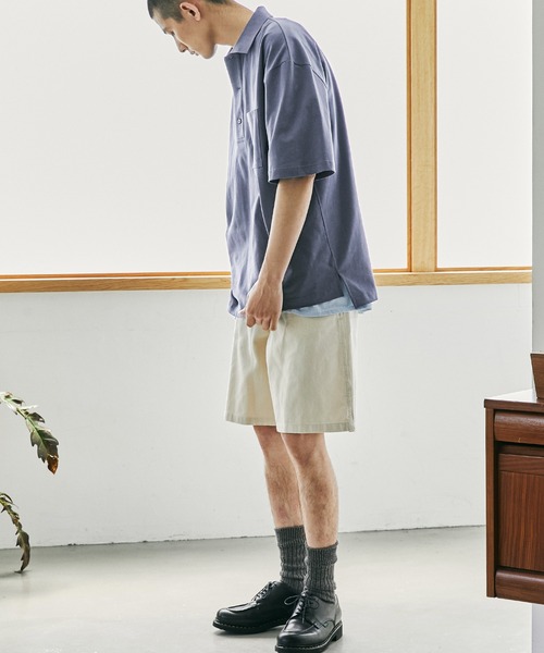 nowm(ノウム)の「【nowm】MERCERISED COTTON LOOSE BOX SLIT POLOSHIRT/ ルーズ ポロシャツ(ポロシャツ・メンズ・ブラック/チャコール・M/L)」の16枚目の写真