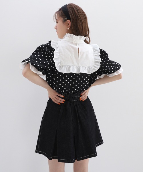 one after another NICE CLAUP(ワンアフターアナザーナイスクラップ)の「ドットフリルブラウス(シャツ/ブラウス・レディース・ブラック/アイボリー・FREE)」の11枚目の写真