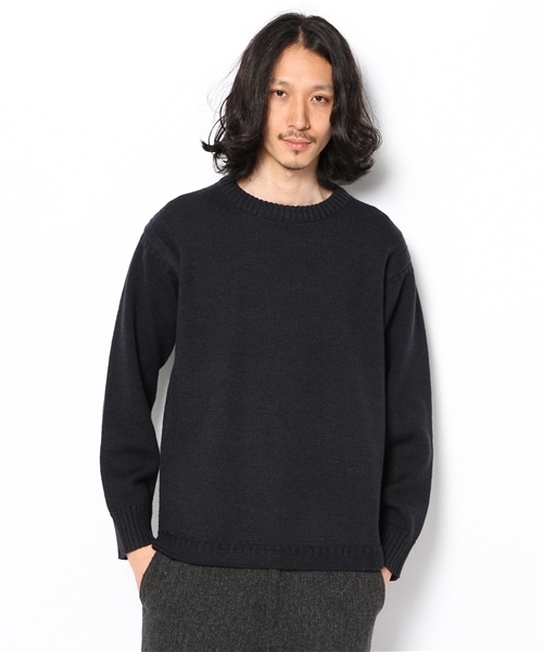 CIAOPANIC（チャオパニック）の「【Ciaopanic】ガンジーC/N（ニット/セーター・メンズ・オフホワイト/その他19/ネイビー・LARGE/MEDIUM）」の2枚目の写真