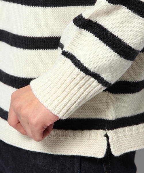 CIAOPANIC（チャオパニック）の「【Ciaopanic】ガンジーC/N（ニット/セーター・メンズ・オフホワイト/その他19/ネイビー・LARGE/MEDIUM）」の8枚目の写真