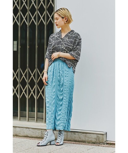 ROSE BUD（ローズバッド）の「ワッシャースカート（スカート・レディース・ブルー/グレー・FREE）」の17枚目の写真