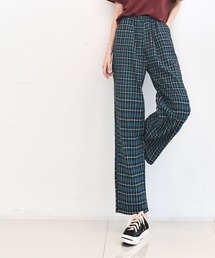 me+em select | チェックワイドイージースラックス(スラックス)