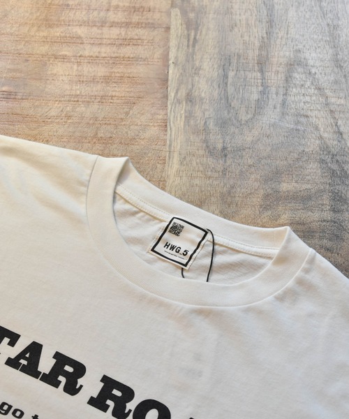 HWG_5（エイチダブルゴー）の「HWG_5オリジナル ビッグシルエットプリントTシャツ - STAR ROAD -（Tシャツ/カットソー・レディース・ホワイト/ブラック・FREE）」の5枚目の写真
