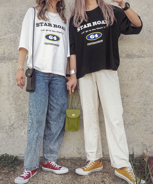 HWG_5（エイチダブルゴー）の「HWG_5オリジナル ビッグシルエットプリントTシャツ - STAR ROAD -（Tシャツ/カットソー・レディース・ホワイト/ブラック・FREE）」の9枚目の写真