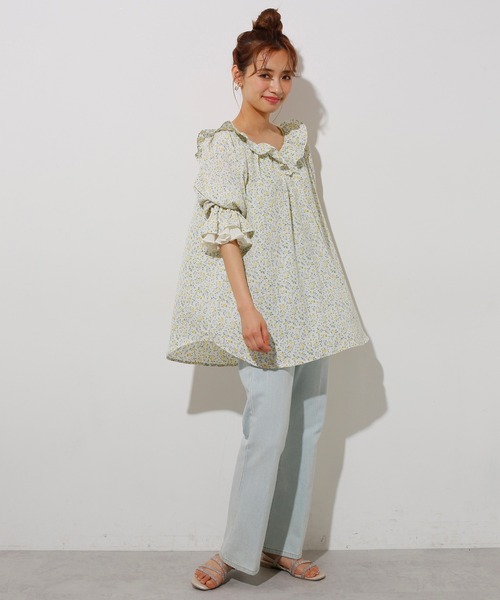 one after another NICE CLAUP(ワンアフターアナザーナイスクラップ)の「袖コンシャスマルチwayブラウス(シャツ/ブラウス・レディース・インディゴブルー/アイボリー/ホワイト系その他/ベージュ系その他/パープル系その他/イエロー系その他・FREE)」の12枚目の写真