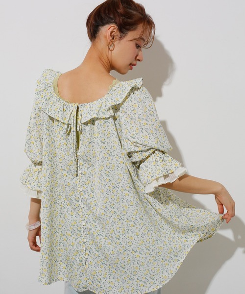 one after another NICE CLAUP(ワンアフターアナザーナイスクラップ)の「袖コンシャスマルチwayブラウス(シャツ/ブラウス・レディース・インディゴブルー/アイボリー/ホワイト系その他/ベージュ系その他/パープル系その他/イエロー系その他・FREE)」の7枚目の写真