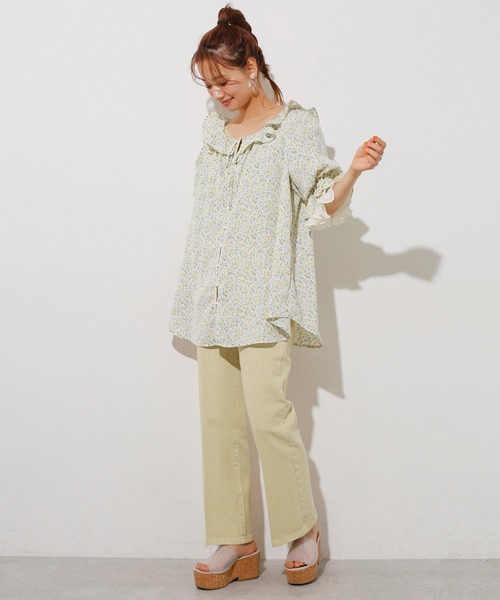one after another NICE CLAUP(ワンアフターアナザーナイスクラップ)の「袖コンシャスマルチwayブラウス(シャツ/ブラウス・レディース・インディゴブルー/アイボリー/ホワイト系その他/ベージュ系その他/パープル系その他/イエロー系その他・FREE)」の10枚目の写真